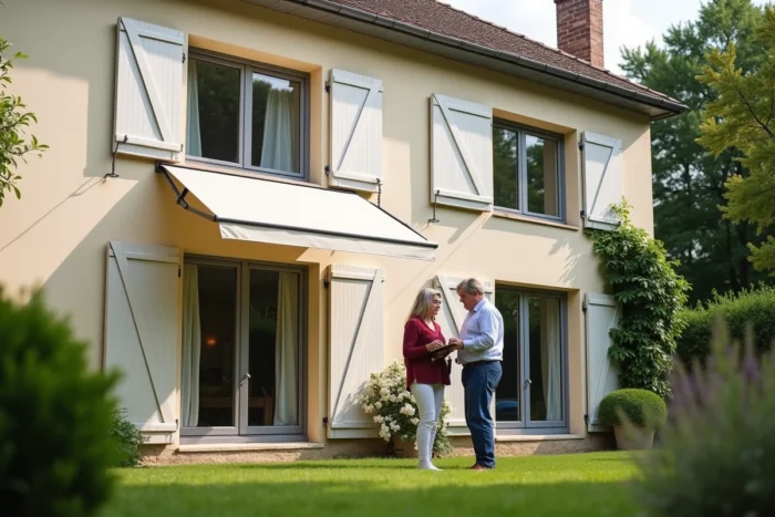 Combinaison de plusieurs solutions d'isolation thermique sur la façade d'une maison orientée sud